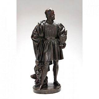 Cast Bronze Sculpture of a Renaissance Man