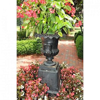 Victorian Cast Iron Classical Garden Urn