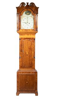 PERIOD ENGLISH CHIPPENDALE TALL CLOCK BY BEAVER OF WAKEFIELD