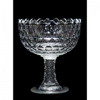 19th Century American Flint Glass Pedestal Bowl