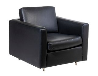 MIDCENTURY DESIGN LEATHER ACCENT CHAIR
