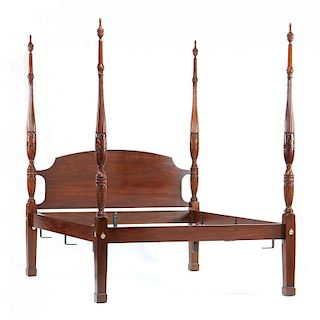 Henkel Harris Rice Carved Tall Post Bed