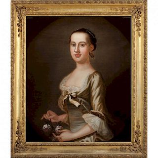 American School Portrait of a Woman, 18th Century