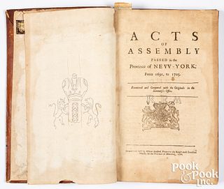 DePuy copy, Acts of Assembly Passed... NY, 1726
