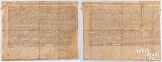 Two William Penn Philadelphia indentures, 1693/4
