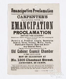 Handbill, 1864, Francis Bicknell Carpenter