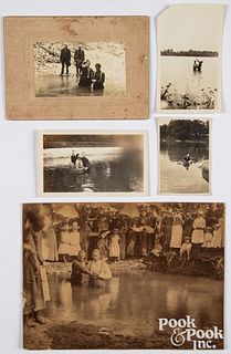 Five southern river baptism photographs