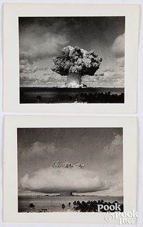 Pair of nuclear test silver gelatin photographs
