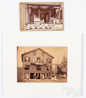 Two storefront photographs