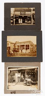 Three storefront photographs