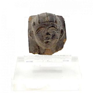 Egyptian Style Sandstone Relief Carved Face