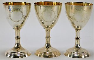 3PC Sterling Silver Chalices