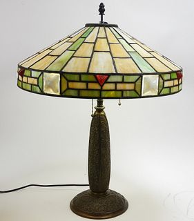 Wilkinson Chunk Jewel Slag Glass Table Lamp