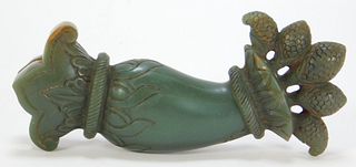 Mughal Carved Jade Dagger Handle