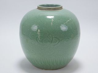 Chinese Qing Dynasty Celadon Vase