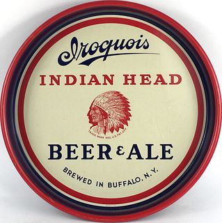Iroquois Indian Head Beer and Ale ~ 13 Inch Serving Tray
