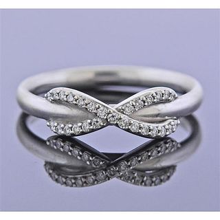 Tiffany &amp; Co Infinity 18K Gold Diamond Ring