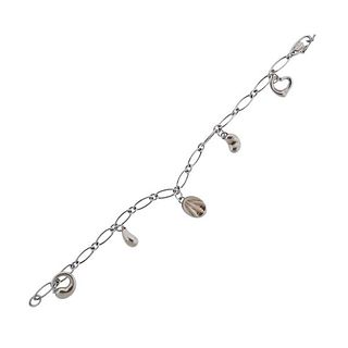 Tiffany &amp; Co Elsa Peretti Silver Charm  Bracelet