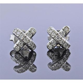 Tiffany &amp; Co Platinum X Stud Earrings