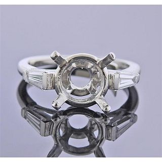 Platinum Diamond Engagement Ring Mounting 