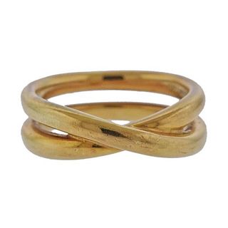 Tiffany &amp; Co Picasso 18K Gold Crossover Band Ring