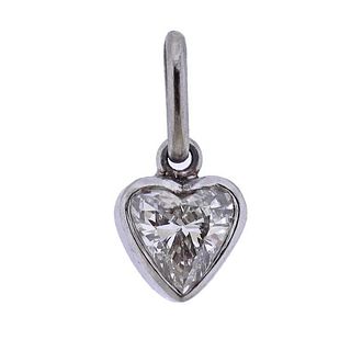 18K Gold Diamond Heart Pendant