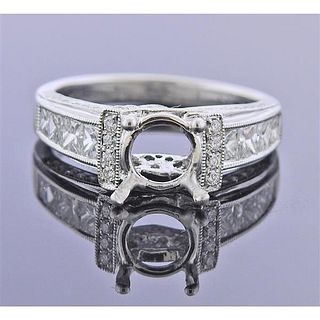 18K Gold Diamond Engagement Ring Mounting