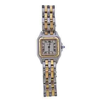 Cartier Panthere 18k Gold Steel Lady&#39;s Watch 1120