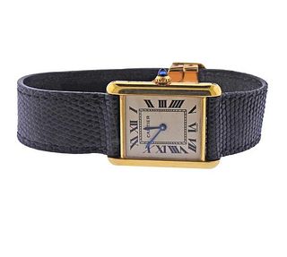 Cartier Tank 18k Gold Manual Wind Watch 111237