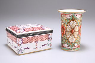 A SAMSON METAL-MOUNTED PORCELAIN CASKET, IN CHINESE EXPORT 