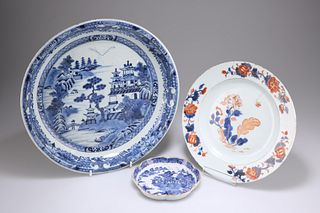 THREE PIECES OF CHINESE PORCELAIN, comprising an 18th Centu