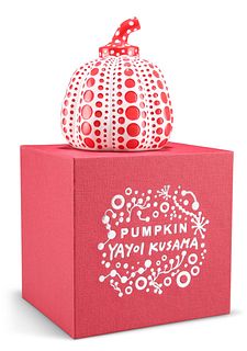 YAYOI KUSAMA (JAPANESE, BORN 1929), 'PUMPKIN' (RED AND WHIT