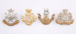 FOUR VICTORIAN PERIOD OTHER RANKS' PATTERN CAP BADGES: Loya