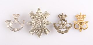 FOUR VICTORIAN PERIOD OTHER RANKS' CAP BADGES: Black Watch,