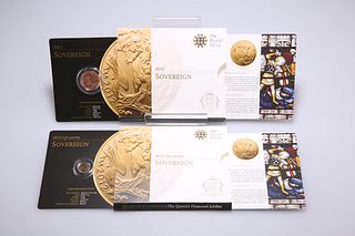 A ROYAL MINT 2012 FULL SOVEREIGN, "THE QUEEN'S DIAMOND JUBI
