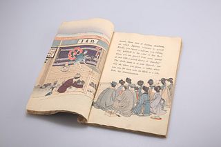 A JAPANESE CRÊPE PAPER BOOK, JAPANESE STORY-TELLERS, FROM T