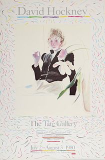 DAVID HOCKNEY (BORN 1937), AN EXHIBITION POSTER FOR THE TAT