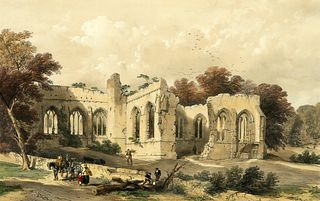 AFTER WILLIAM RICHARDSON, "EXTERIOR OF THE REFECTORY, EASBY