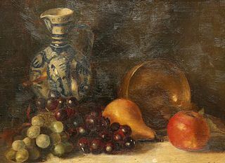 CONTINENTAL SCHOOL, STILL LIFE WITH FRUIT, oil on canvas, f