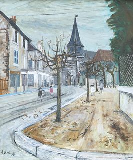 ALISTAIR GRANT (1925-1997), STREET SCENE, signed and dated 