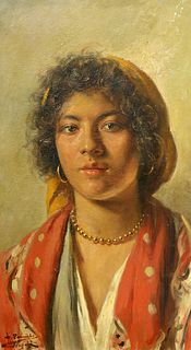 L*** PALUMBO (ITALIAN, 19TH CENTURY), PORTRAIT OF A GIRL, s