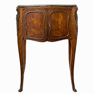 French Style Marble Top Side Table