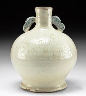18th C. Chinese Qing Stoneware Baoyueping, ex-Museum