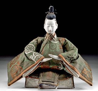 Antique Japanese Meiji Emperor Doll