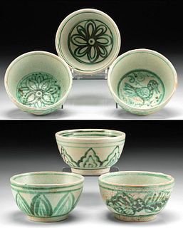 14th C. Burmese Pottery Bowls, ex-Museum