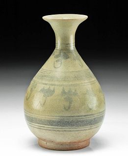 13th C. Thai Sukhothai Bichrome Vase, ex-Museum