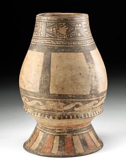 Panamanian Nicoya Polychrome Footed Jar, ex-Museum