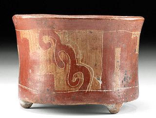 Teotihuacan Bichrome Bowl w/ Incised Motifs, ex-Museum