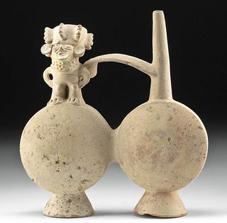 Chancay Pottery Musical Vessel w/ Figure, ex-Museum