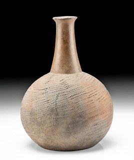 Chavin Pottery Vessel w/ Pecked Motif & TL, ex-Museum
